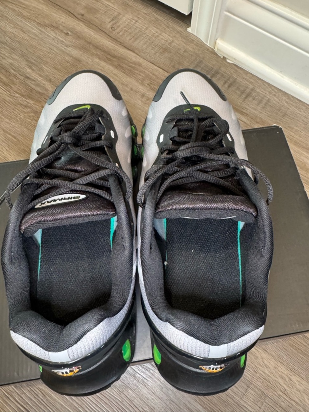 Nike Air Max DN8 Black Volt Smoke Grey Athletic Sneakers - Picture 9 of 16